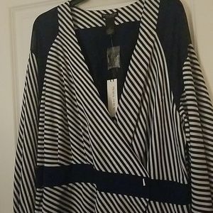 Navy striped dress